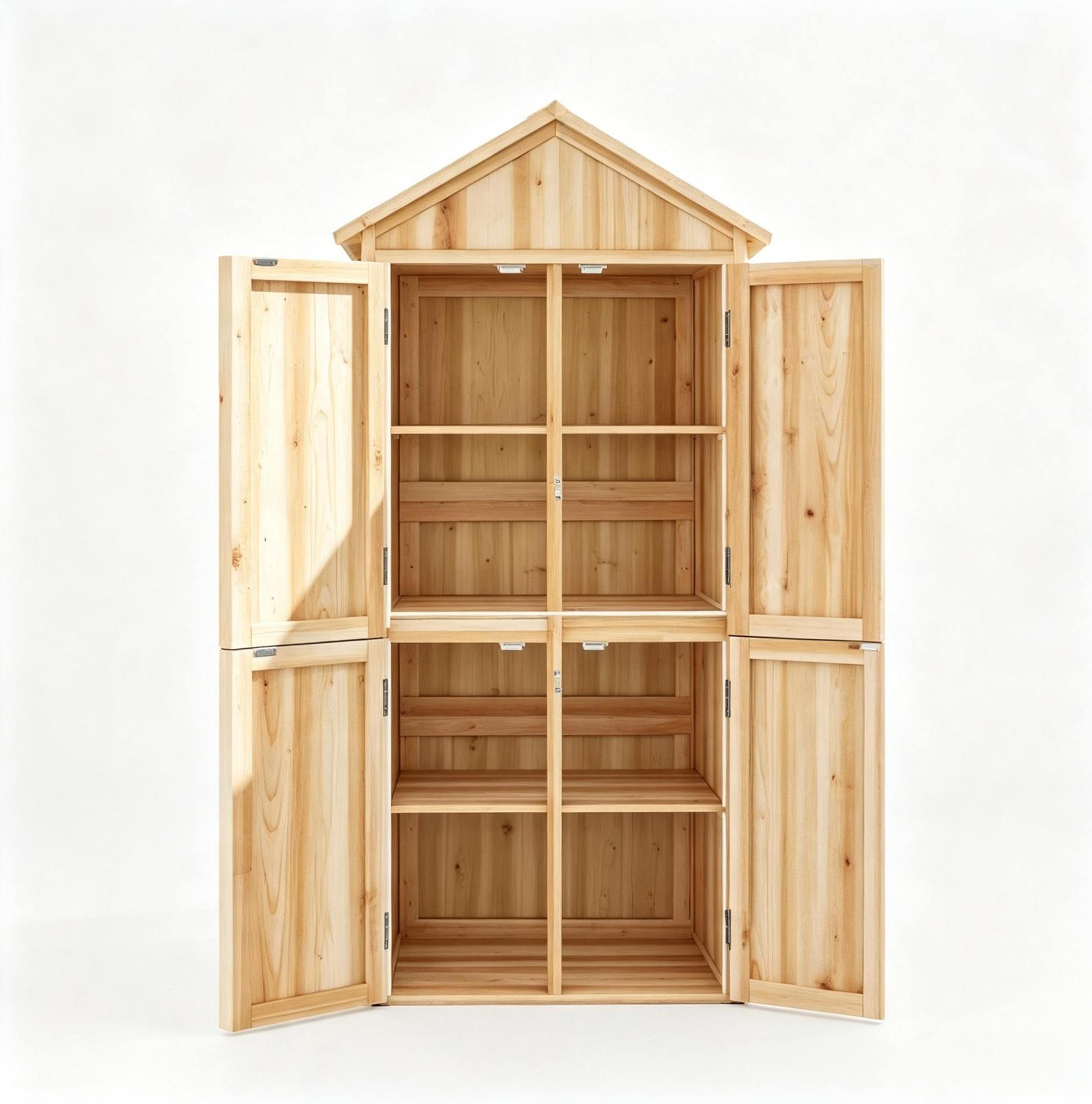 Gartenschrank Aus Holz Mit Bitumendach 82 X 50 X 190 Cm Modenuit