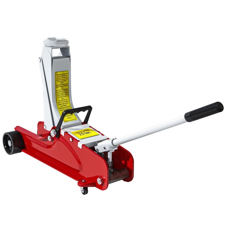 Hydraulischer Rangierwagenheber Aus Stahl 2,5 T 8-38 Cm Rot