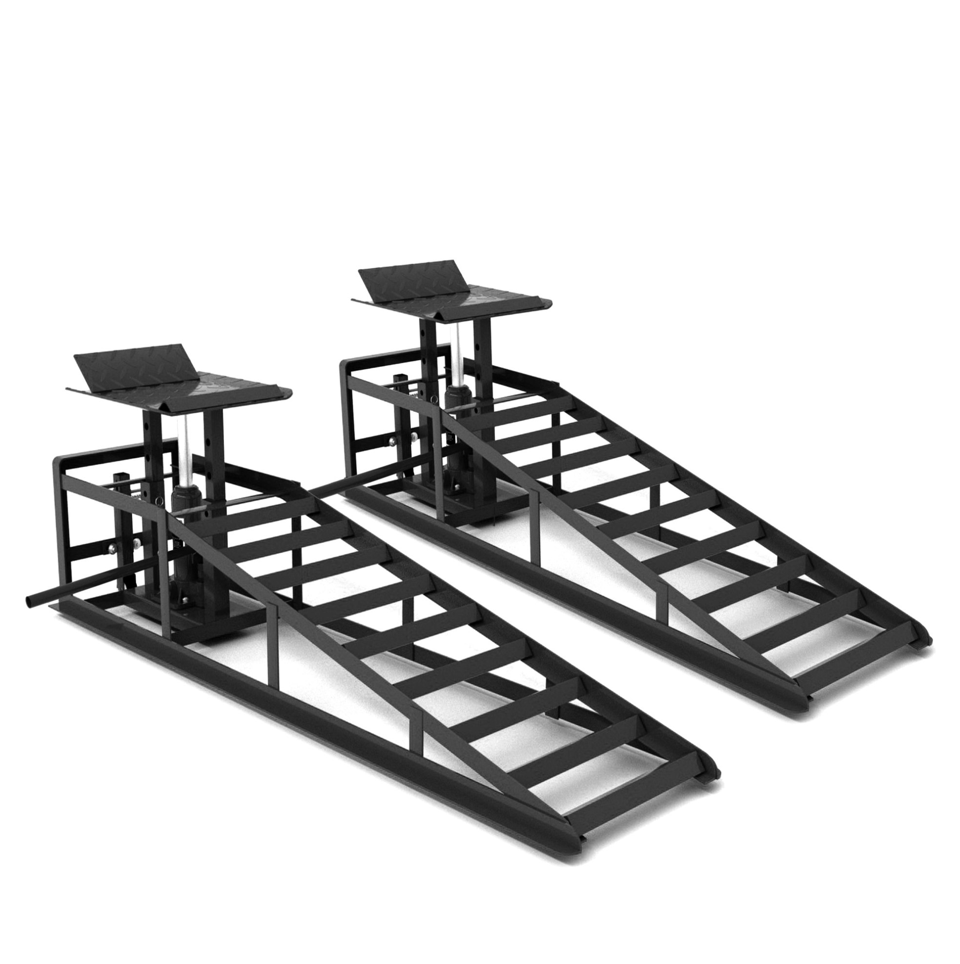 Hydraulische Hebebühnen-rampen Mit Rollen, 5t, Schwarz