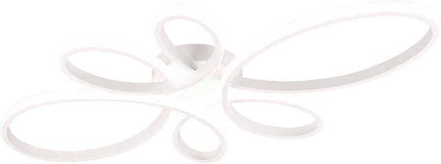 Große led Deckenleuchte fly geschwungen Weiß, Breite 83cm