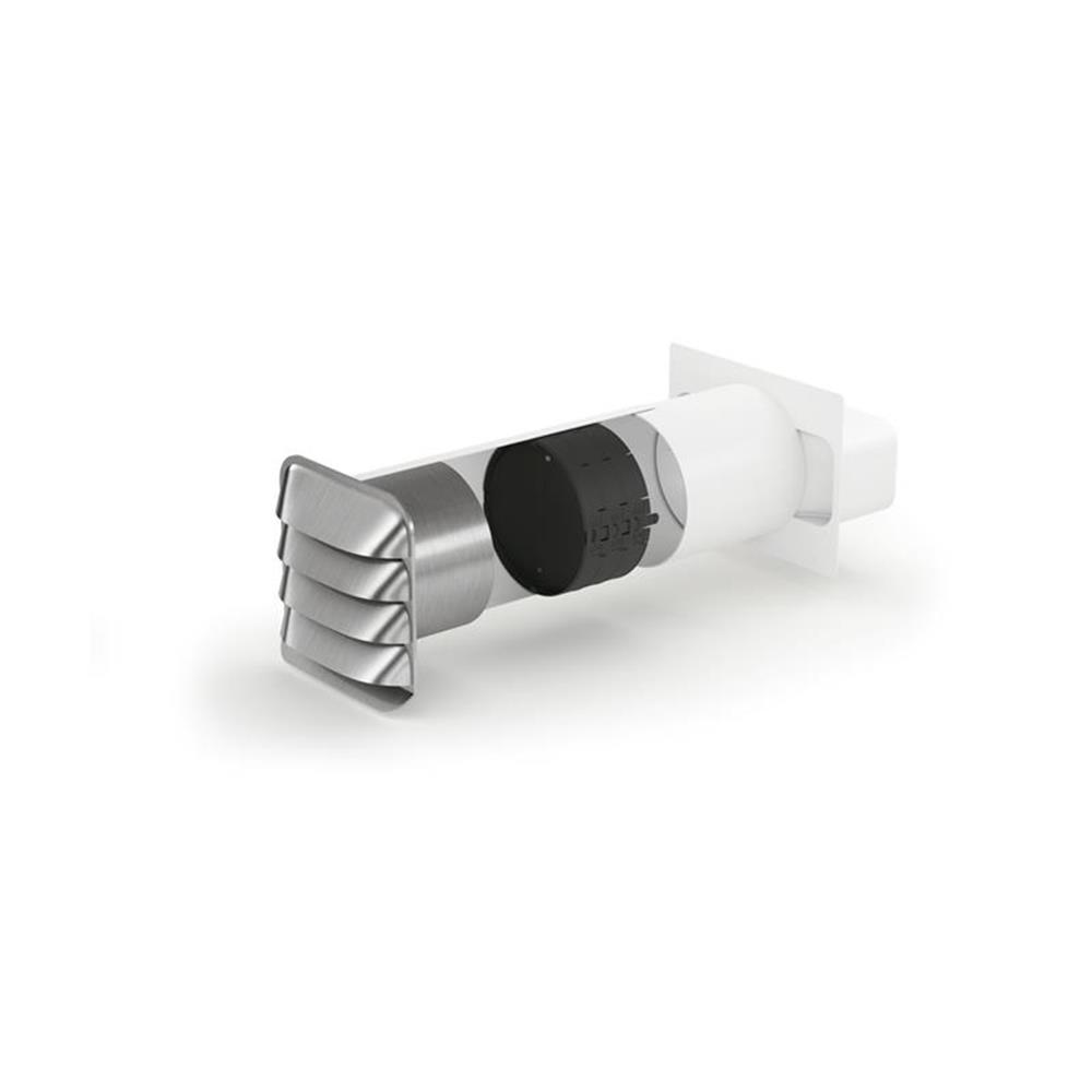 Naber Compair Mauerkasten E-jal Col Flow 125 Inkl. Thermobox, Jalousie Edelstahl, Innen Rechteck-anschluss