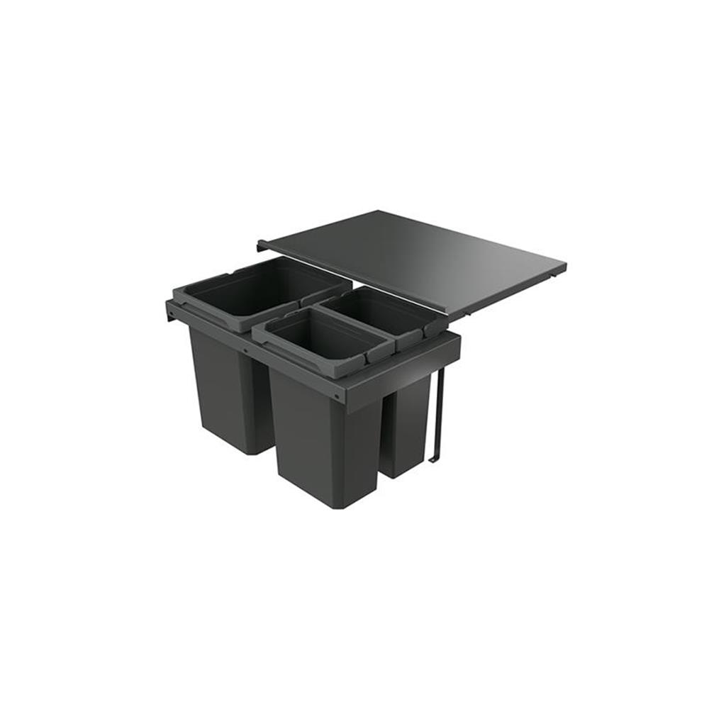 Naber Abfallsammler Cox Stand-up® 350 K/600-3, Für Vorhandenen (tiefengekürzten) Auszug, Anthrazit