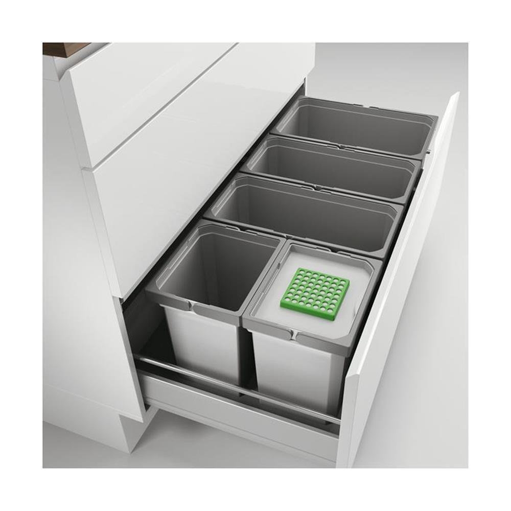 Naber Cox® Box 275 S/1000-5 Bio, Abfallsammler Für Vorhandene Auszüge, Hellgrau