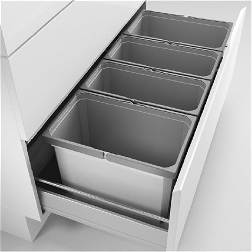 Naber Cox® Box 275 S/1000-4, Abfallsammler Für Vorhandene Auszüge, Hellgrau
