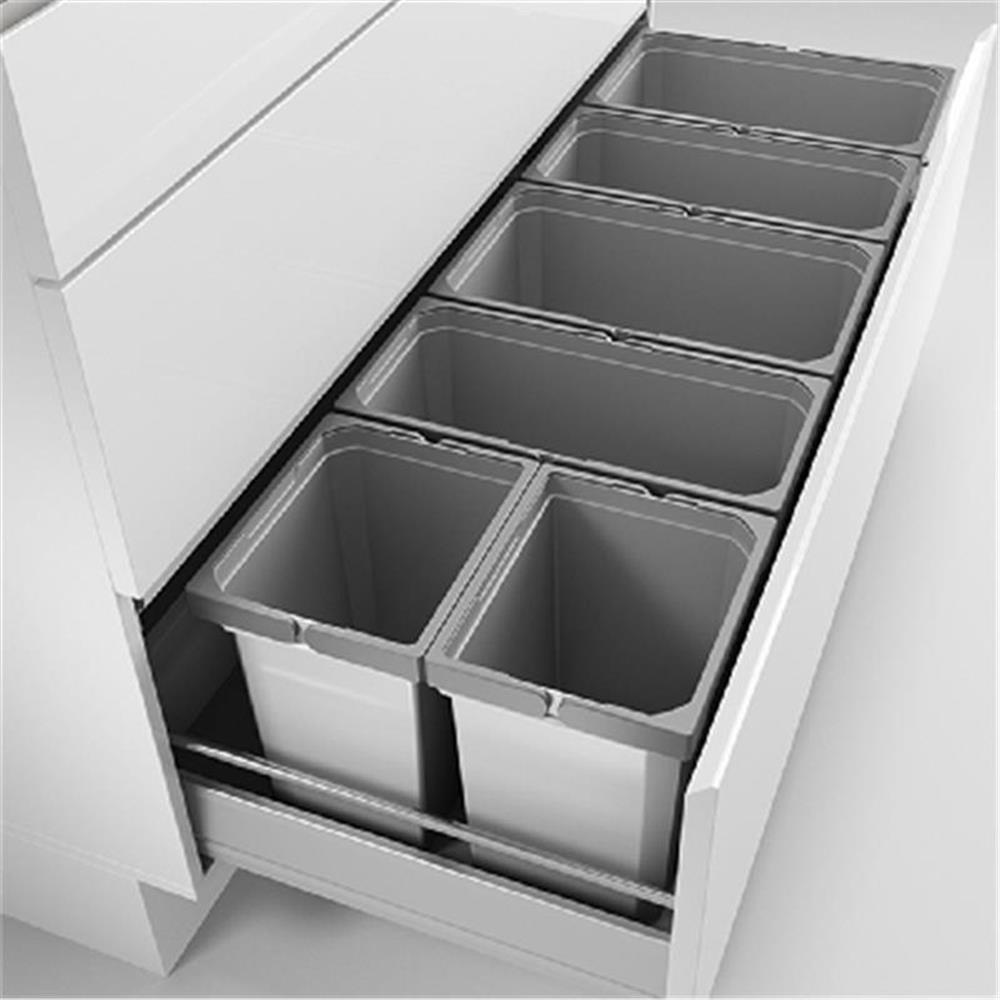 Naber Cox® Box 275 S/1200-6, Abfallsammler Für Vorhandene Auszüge, Hellgrau