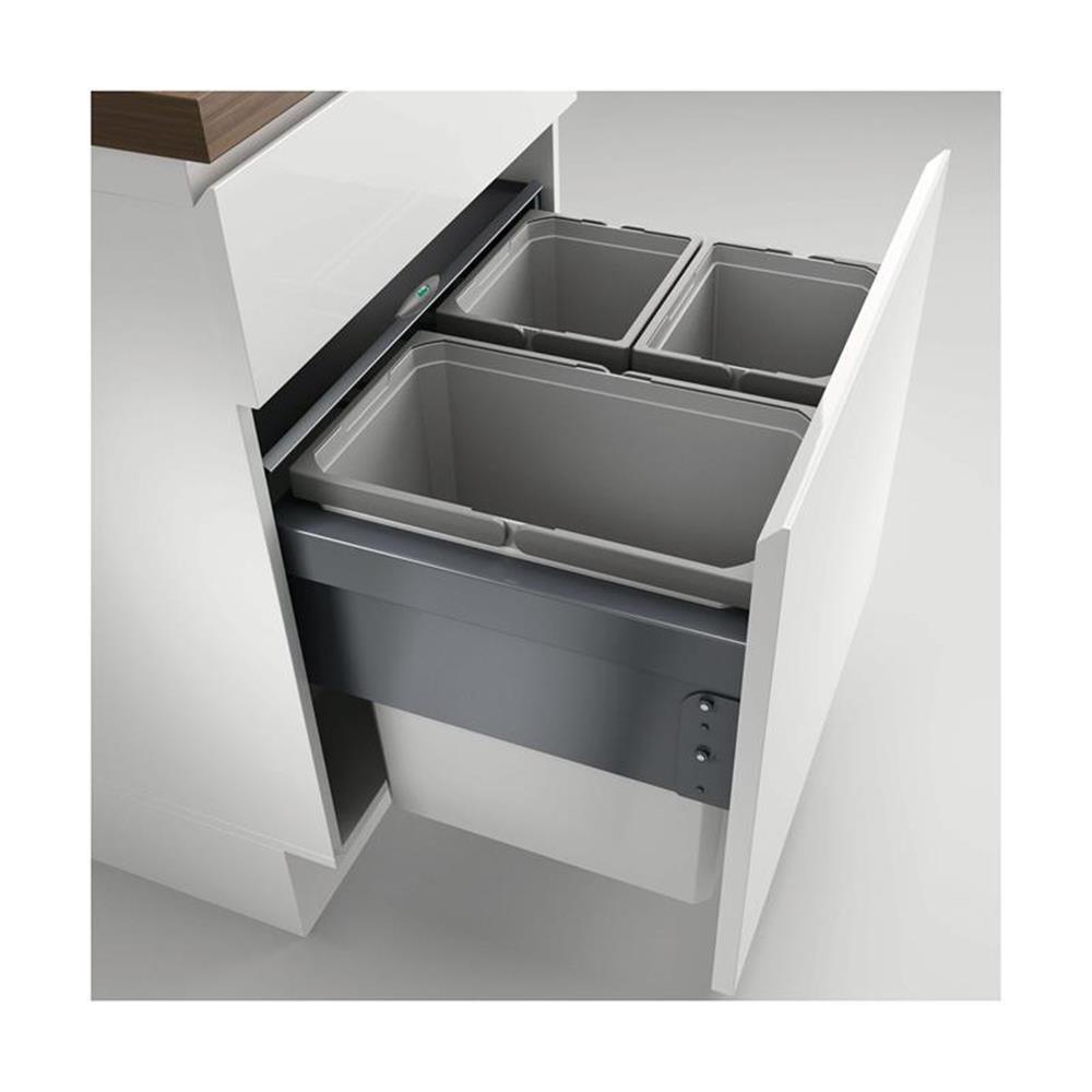 Naber Cox® Base 460 S/600-3, Abfallsammler Für Frontauszüge, Hellgrau