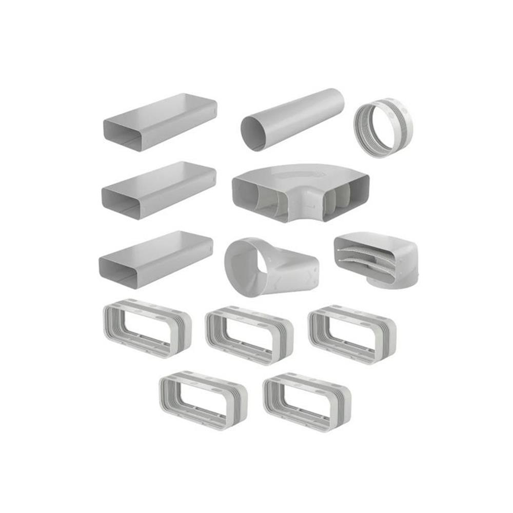 Naber Compair System Ø 150 Prime Flachkanal Set-2, Hellgrau