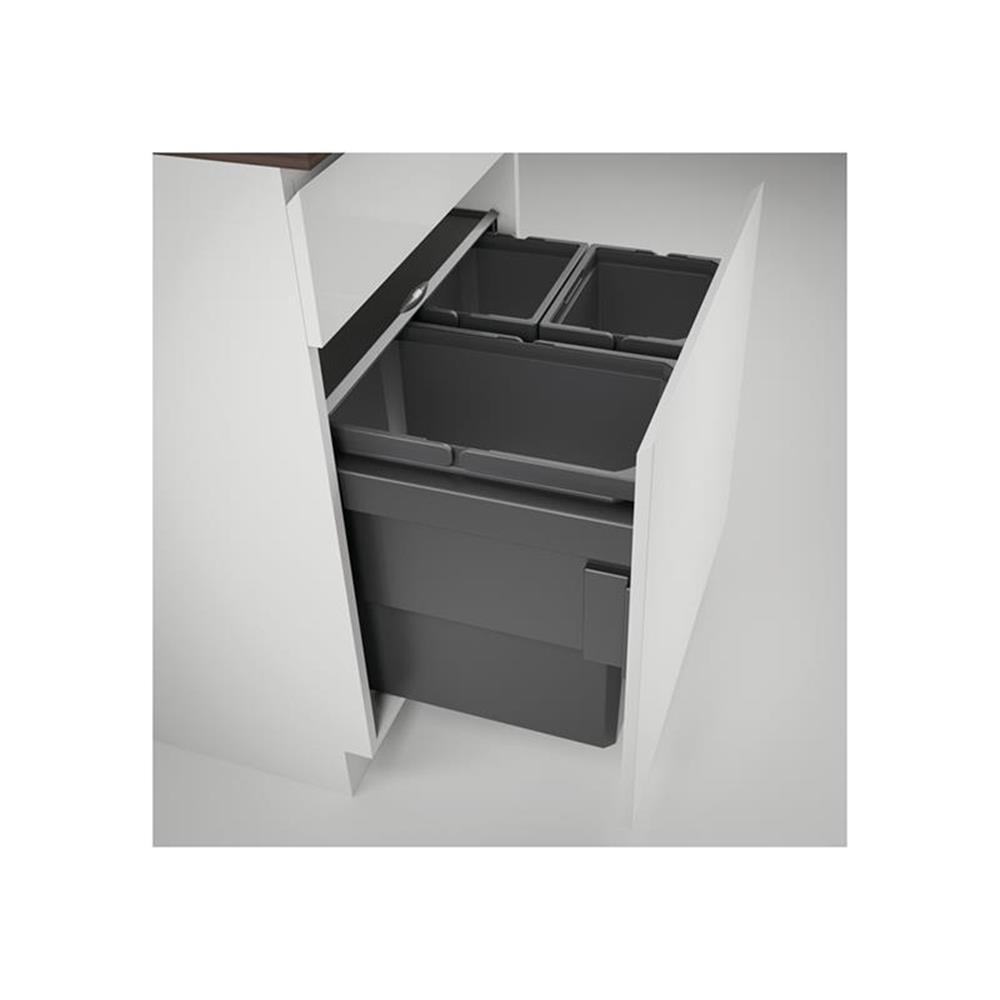 Naber Cox® Base 460 S/600-3, Abfallsammler Für Frontauszüge, Anthrazit, H 460 Mm