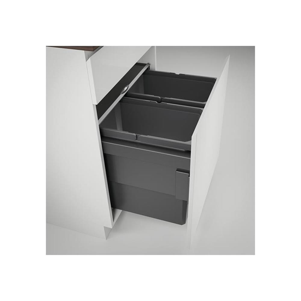 Naber Cox® Base 460 S/600-2, Abfallsammler Für Frontauszüge, Anthrazit, H 460 Mm