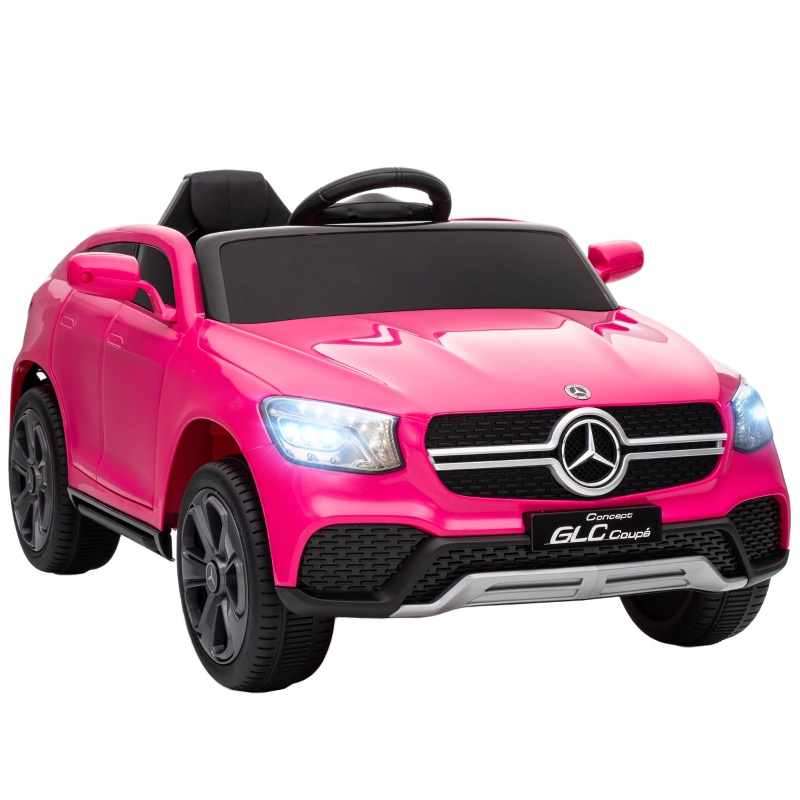 Kinder-elektroauto Mercedes-benz Glc Coupé, Mit Eltern-fernbedienung, Für Mädchen Und Jungen Von 3–6 Jahren, 105 X 68 X 50 Cm, Rosa