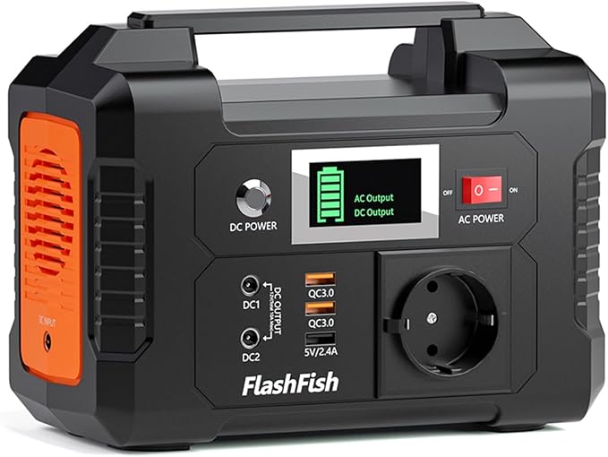 Tragbarer Stromgenerator 151 Wh, 200-w-solargenerator, 230-v-notstrombatterie, Powerstation Für Wohnwagen, Garagen, Gärten, Camping, Balkone