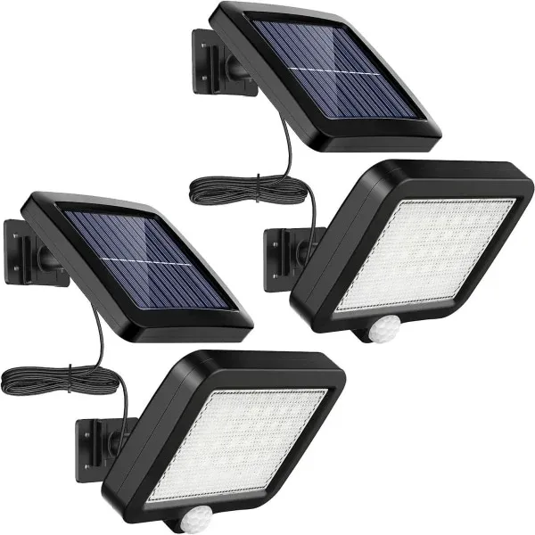 2er-pack Led-solarleuchten, Für Den Außenbereich Geeignet, Mit Bewegungssensor, Ip65 Wasserdicht, 120° Abstrahlwinkel, Garten-solarleuchten