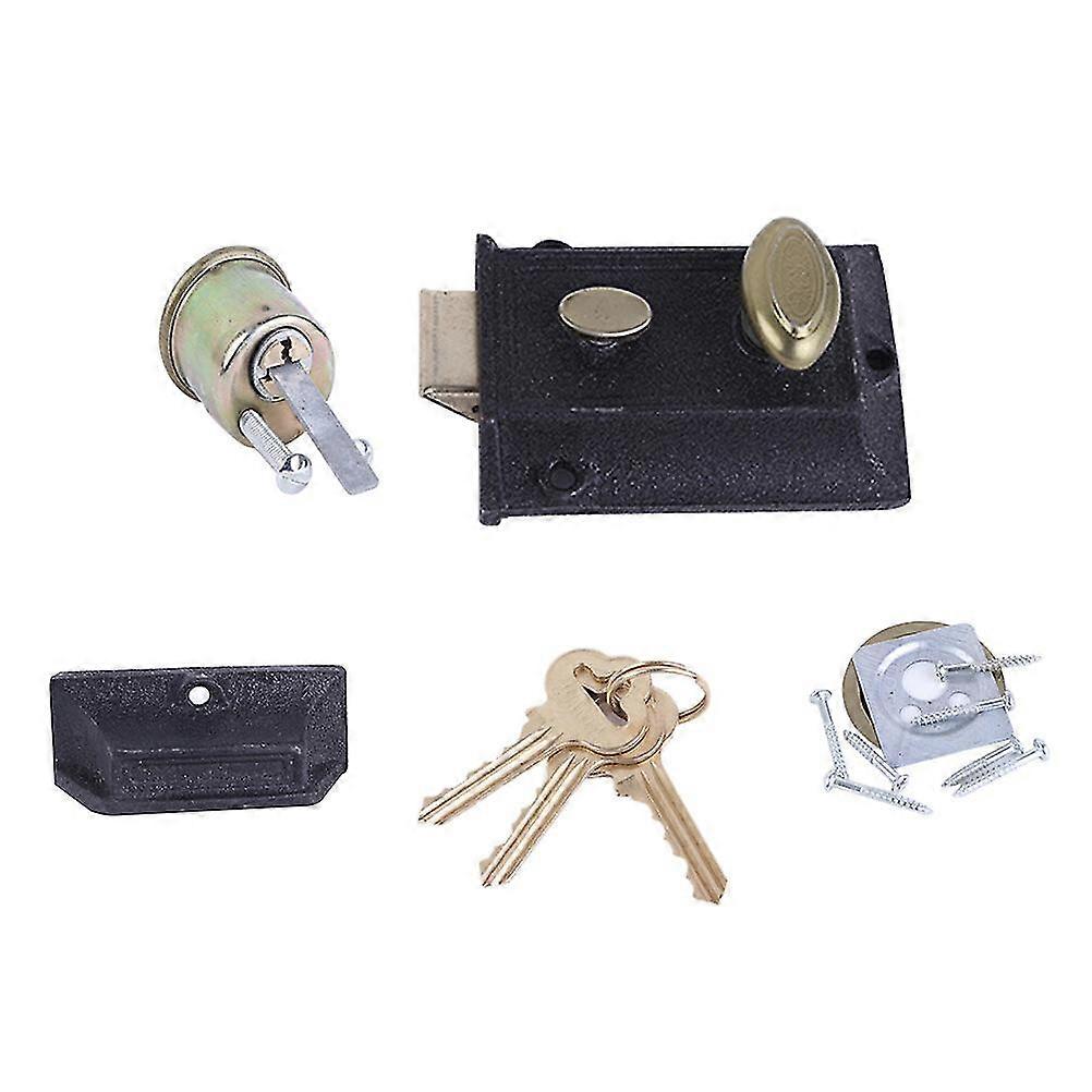 Vintage Fjær Ytterdør Lås Støpejern Lås Holdbar Tyverisikringslås