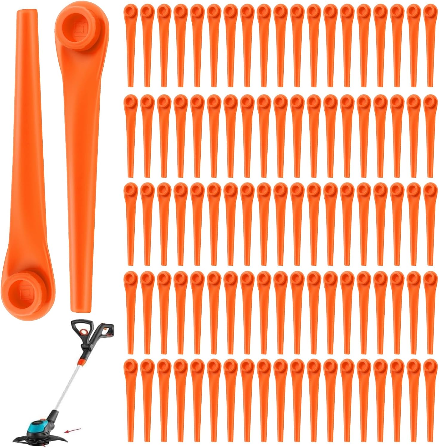 100er-pack Plastreserserviermesser Für Gardena 9823 9825 9820 9821 Trimmermesser 70 Mm