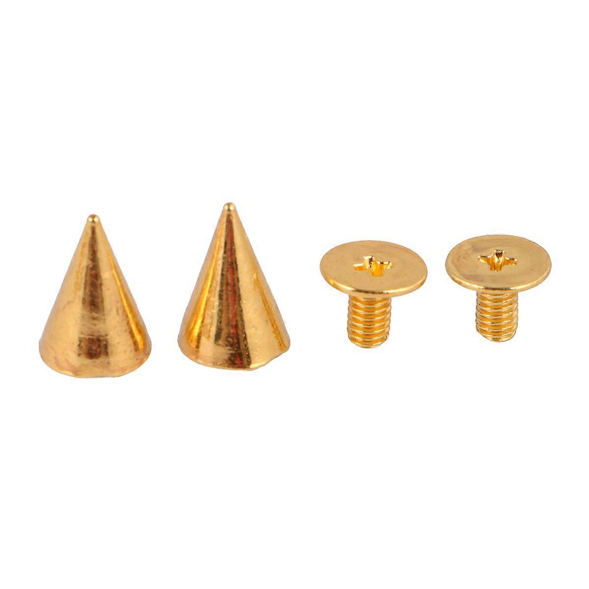 100-teiliges Metallnieten-set, Diy-legierungsnieten, Punk-schraubnieten, Konisch, Geeignet Für Schuhe, Taschen, Gürtel Und Hüte, Gold