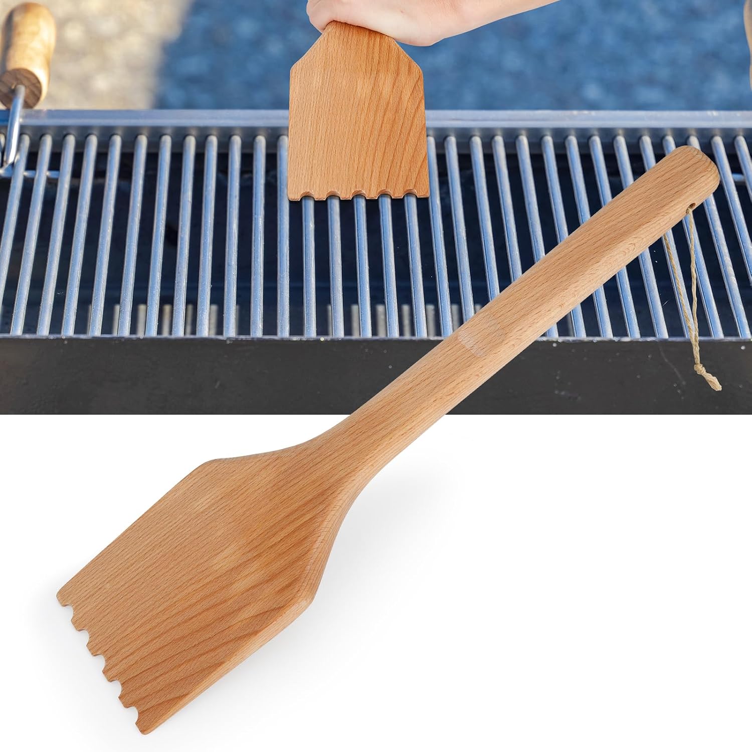 Grillreiniger Aus Holz, Grillbürste, Grillreinigungswerkzeug Für Den Außenbereich