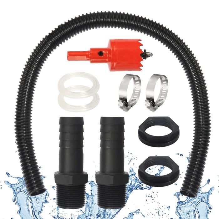 25 Mm (1 M) Regenwassertank-anschlussset – Wellrohr, Fittings, Muttern Und Klemmen