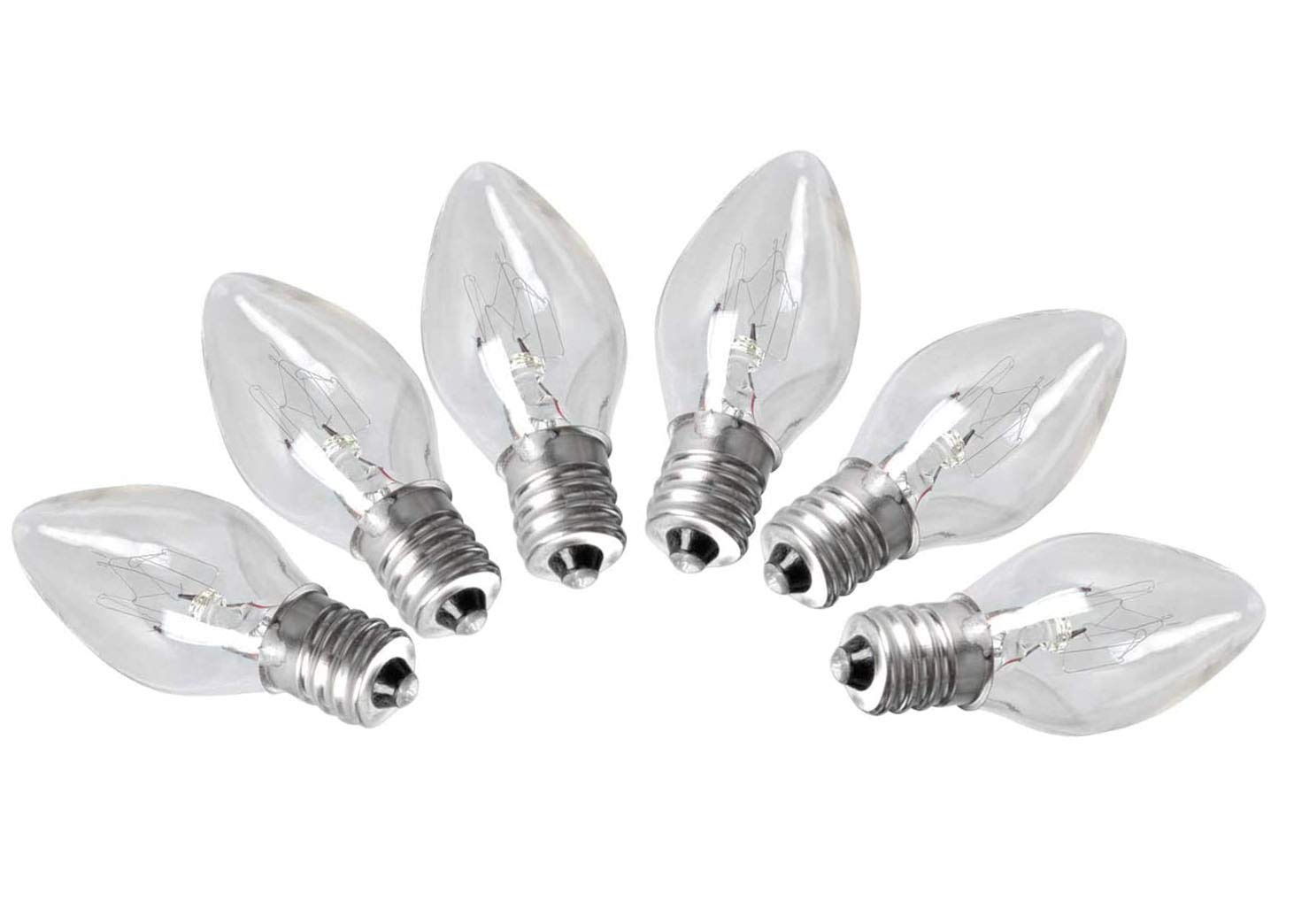 Sechs Himalaya-salzlampen, E12-fassung, 15 Watt, Geeignet Für Die Innenbeleuchtung, 220-240 Volt.