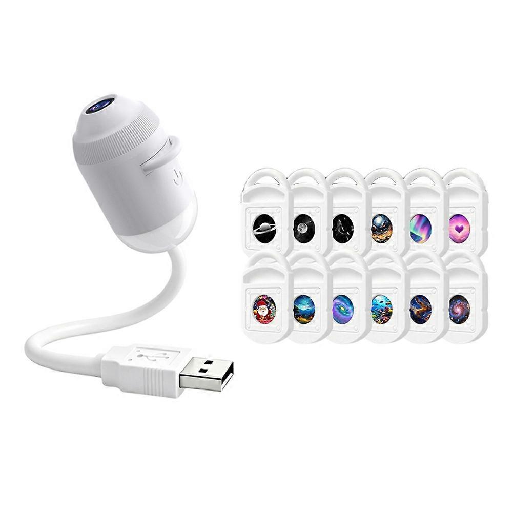 12-i-1 Usb Hd Galaxy Projektorlampe Natt Led Atmosphäre Plug & Play Projektor Led Projektor