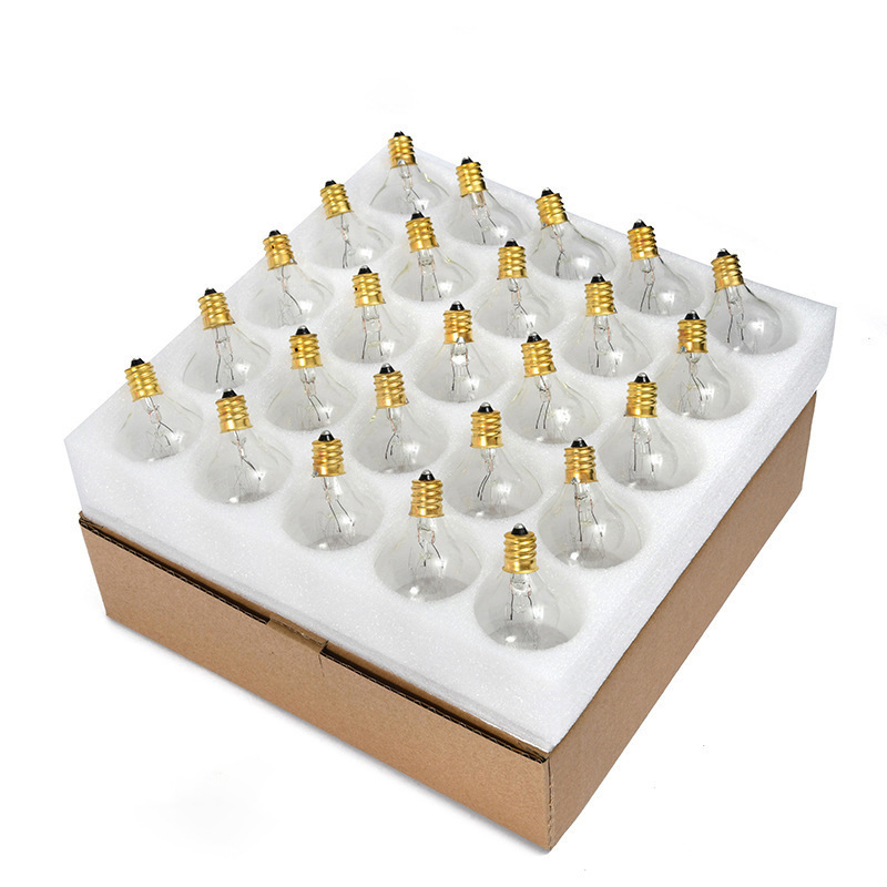 25 G40-kompatible Glühbirnen, E12 7-watt-kompatible Lichterkette