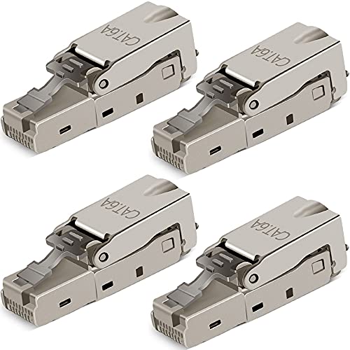 Werkzeuglose Modulare Rj-45-feldanschlussdose Cat6/6a, Geschirmter Rj45-anschluss Cat6a Für Computerinstallationskabel Mit Einem Querschnitt Von 23–26 Awg