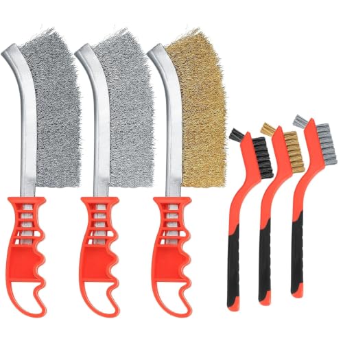 Set Mit 6 Edelstahl-drahtbürsten (3 Große, 3 Kleine)