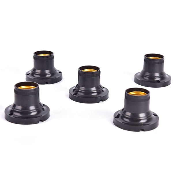 10 E27 Lampenfassungen, Led-adapterhalterungen (schwarz)