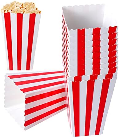 20 Popcornboxen, Süßigkeitenbehälter, Popcornbehälter Aus Pappe Für Snacks, Chips, Salzstangen, Partys, Hochzeiten