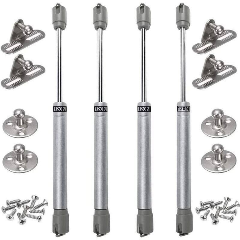 Vier 120n Hydraulische Möbelhebe-gasfedern, Originale Luftdämpfer, Pneumatische Arme Für Küchenschranktüren, Verwendet Zum Anheben Von Schranktüren.
