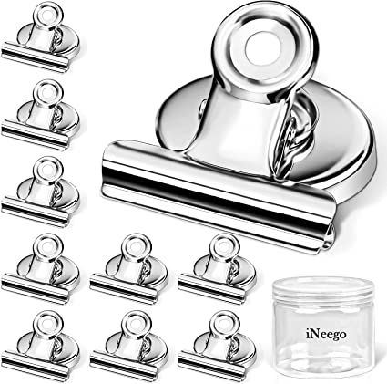 12er-pack Magnetclips, Starke Kühlschrankmagnete, Geeignet Für Küche, Kühlschrank, Gefrierschrank, Kratzfest, Haushalts-whiteboard-magnete, L