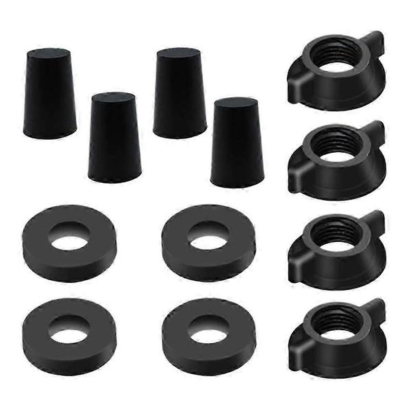 Wasserreinigungssystem Filter-ersatzset – 4 Flügelmuttern, 4 Unterlegscheiben Und 4 Silikonstopfen (zi)