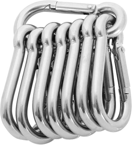 Stück – M8 Edelstahl 304 Karabiner – 80 Mm Edelstahl-befestigungselemente Mit Einer Tragfähigkeit Von 500 Kg/1100 Lb, Schwinghaken-karabiner – 80 Mm X Ø 8 Mm