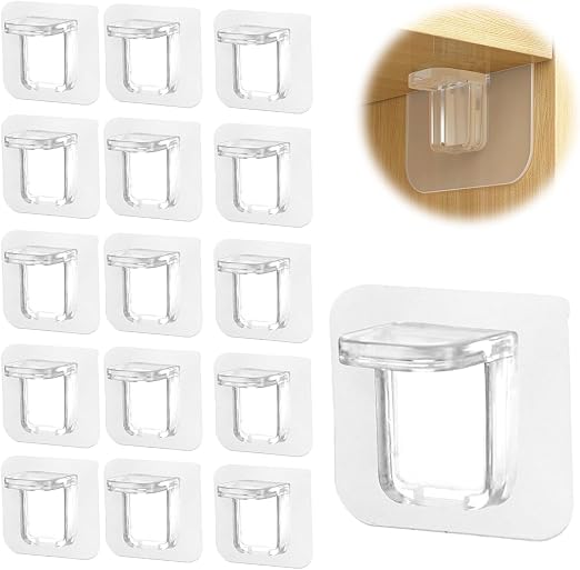 20 Selbstklebende Regalwinkel, 70 X 70 Mm, Mit Einer Superstarken Selbstklebenden Oberfläche, Geeignet Für Die Unterseite Von Schränken, Ermöglichen Die Befestigung Der Regalböden Ohne Bohren.