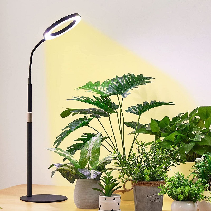 Pflanzenlampe Für Den Innenbereich, 80 Leds Vollspektrum-tischleuchte, Mit 6-stunden-/12-stunden-/16-stunden-timer, 5 Dimmstufen.
