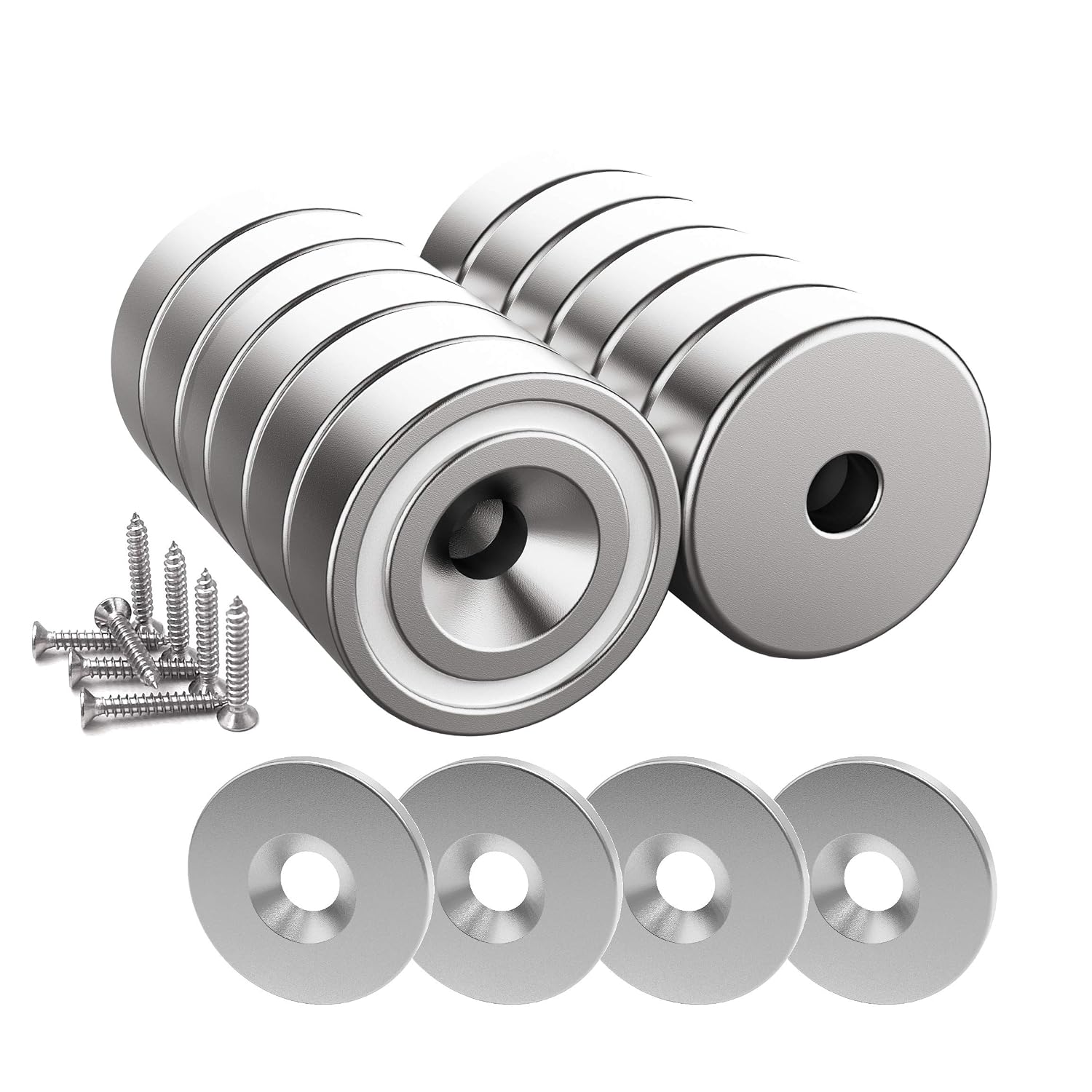 12 Neodym-magnete, 10 Kg Zugkraft, 20 X 7 Mm Mit Loch