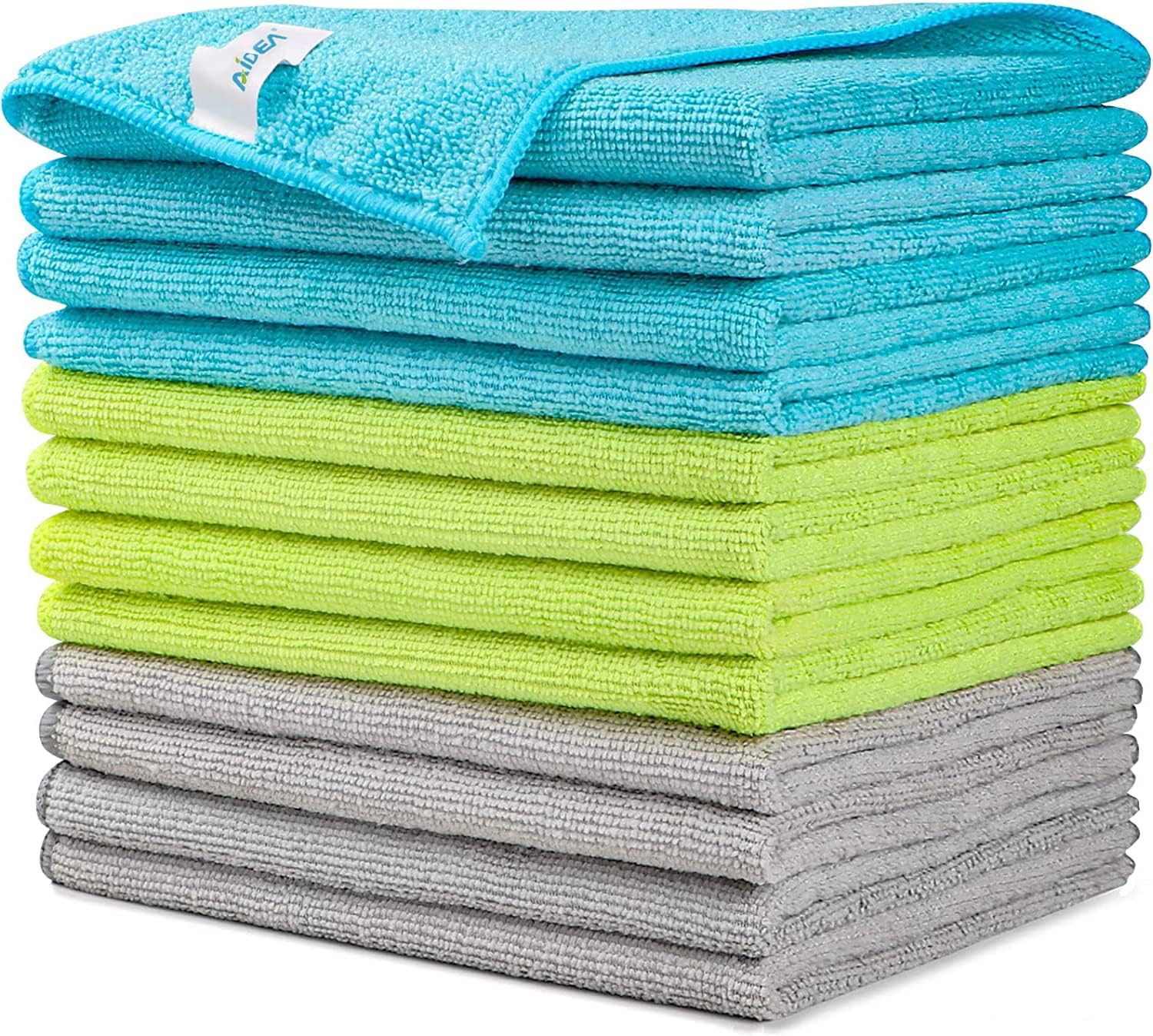 Mikrofasertücher, 12er-pack, Weicher, Saugfähiger, Fusselfrei, Für Die Reinigung Von Auto, Haushalt, Küche, Decken Und Fenstern, 30 X 30 Cm