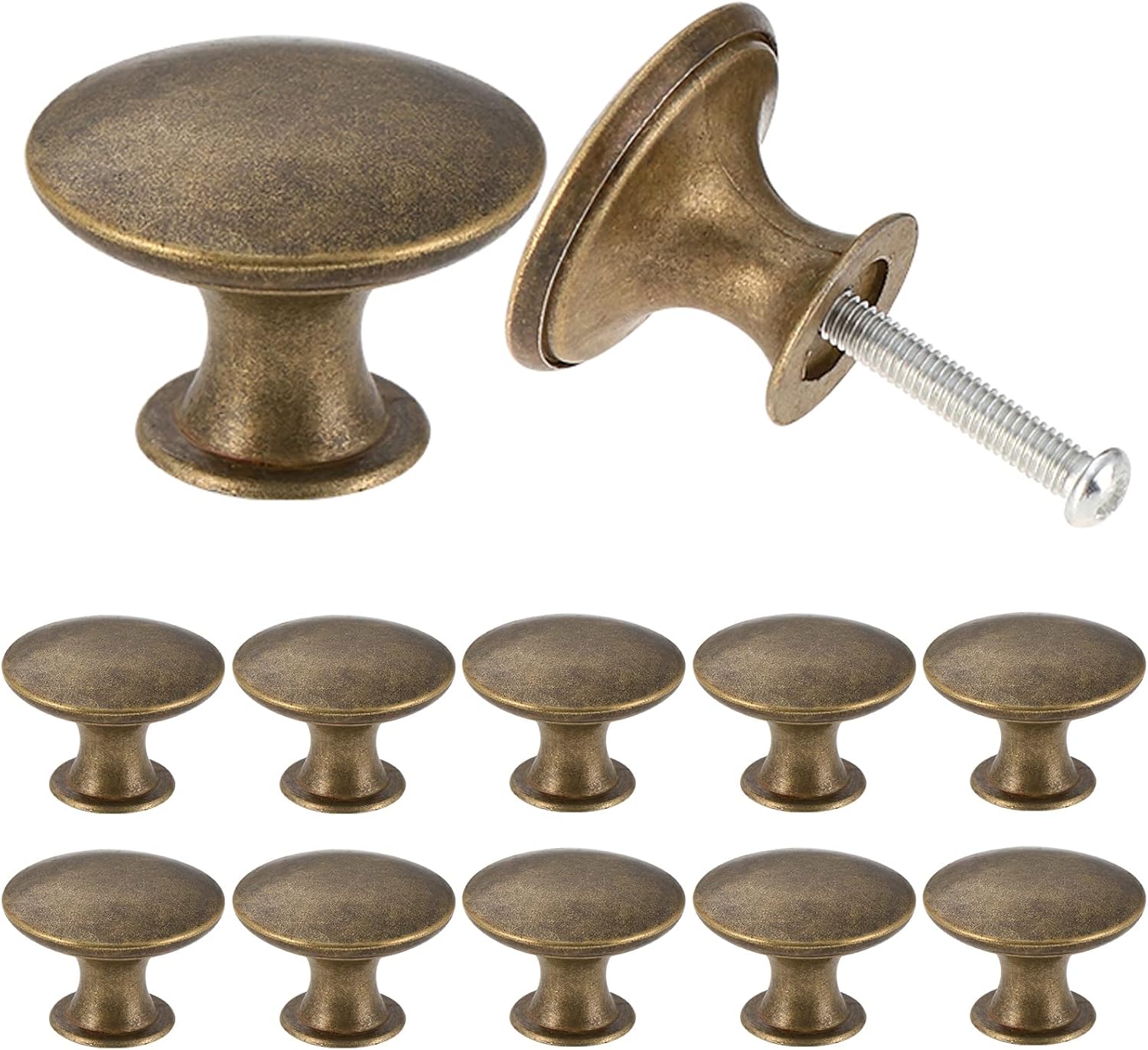 12-teiliger Vintage-chic-antik-messing-knüpfer Für Küchenmöbel Mit Rundem Durchmesser Von 30 Mm