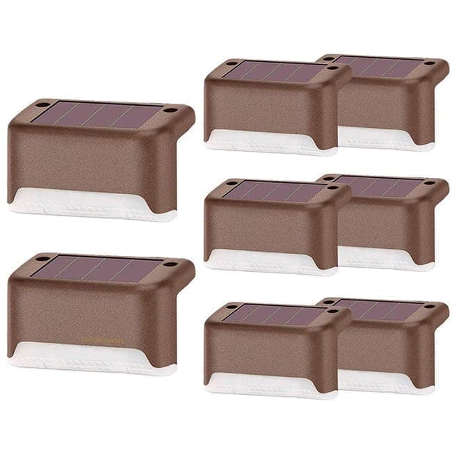 4er-/8er-/12er-/16er-packung Wasserdichte Led-solarleuchten Für Den Außenbereich, Geeignet Für Treppen, Zäune, Gärten, Terrassen Und Wege (braun)