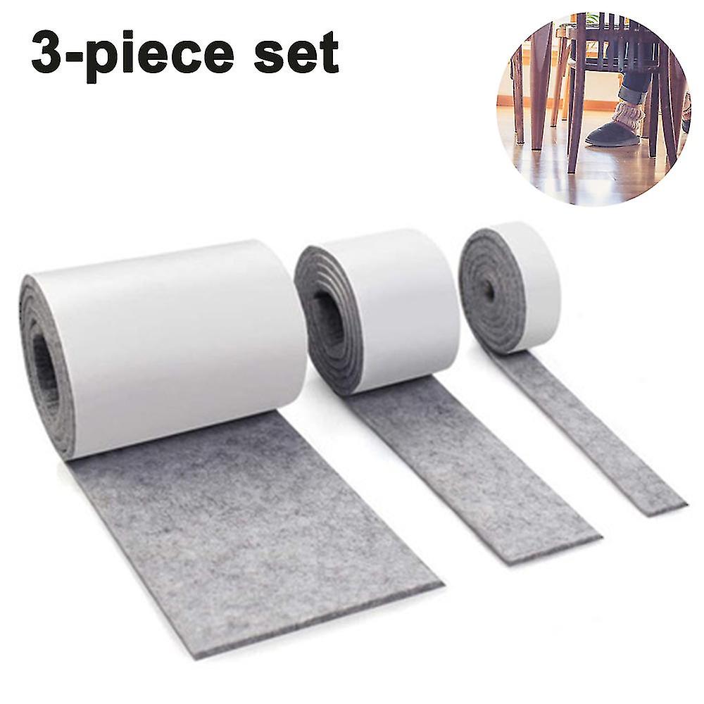 Rollen Selbstklebender Möbelfilz (100 Cm × 10 Cm + 100 Cm × 5 Cm + 100 Cm × 2 Cm), In Jede Beliebige Form Zuschneidbar, Stark Haftende, Rutschfeste Matte Db)