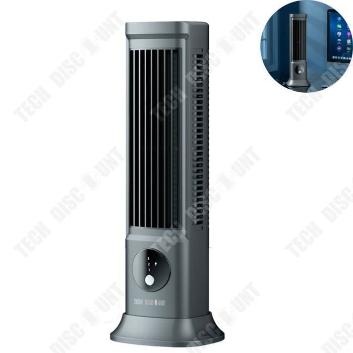 Turmventilator Ohne Rotorblätter, Vertikaler Elektrischer Tischventilator, Wiederaufladbar, Leiser, Kleiner Tragbarer Ventilator Mit Luftzirkulation