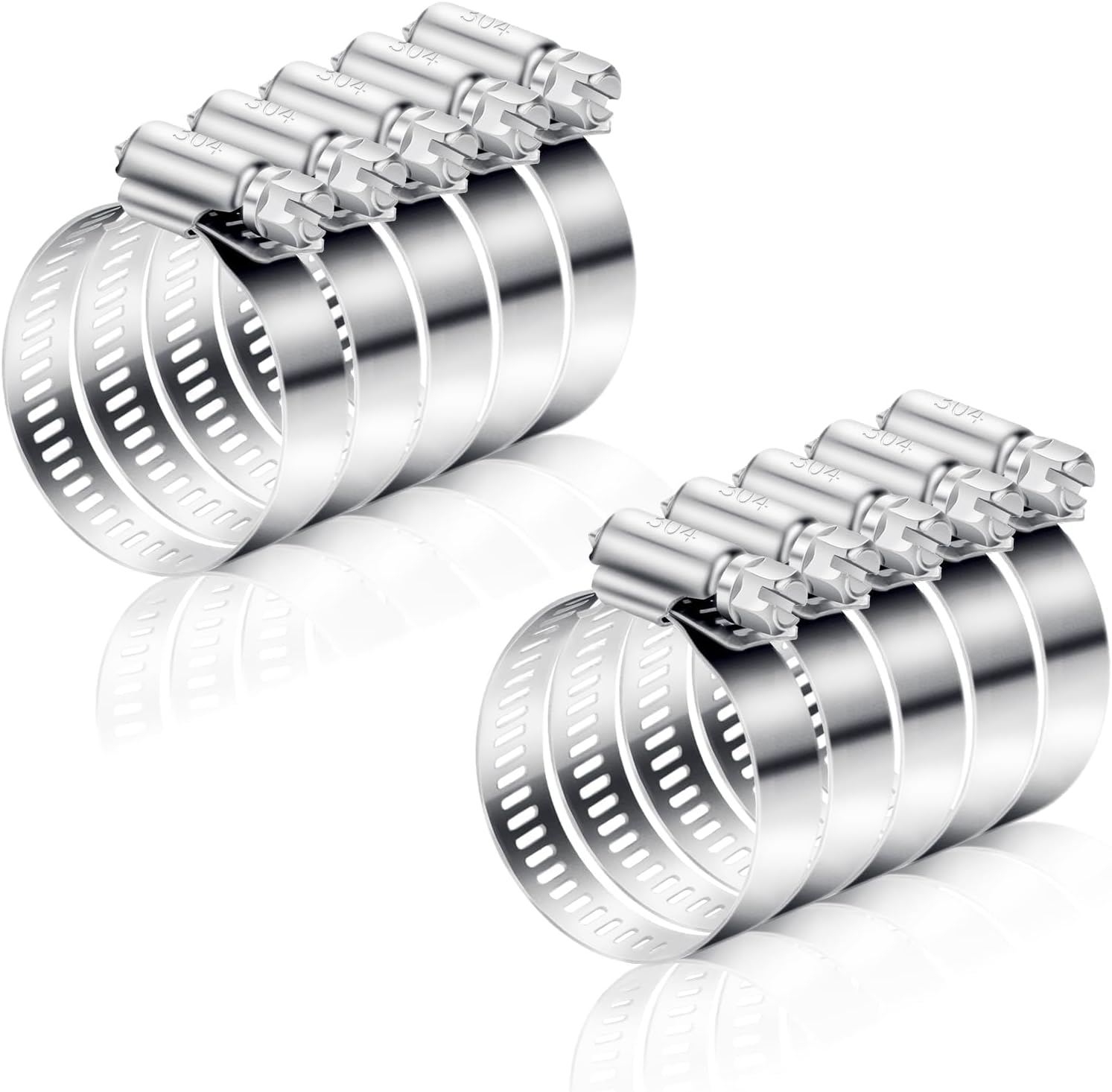 10 Verstellbare Schlauchschellen (metallschlauchschellen, Edelstahlschlauchschellen, 27-51 Mm), Geeignet Für Kanalabdeckungen Und Abluftventilatoren.