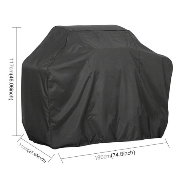 Grillabdeckung 190x70x117 Cm - Wind- Und Regendicht