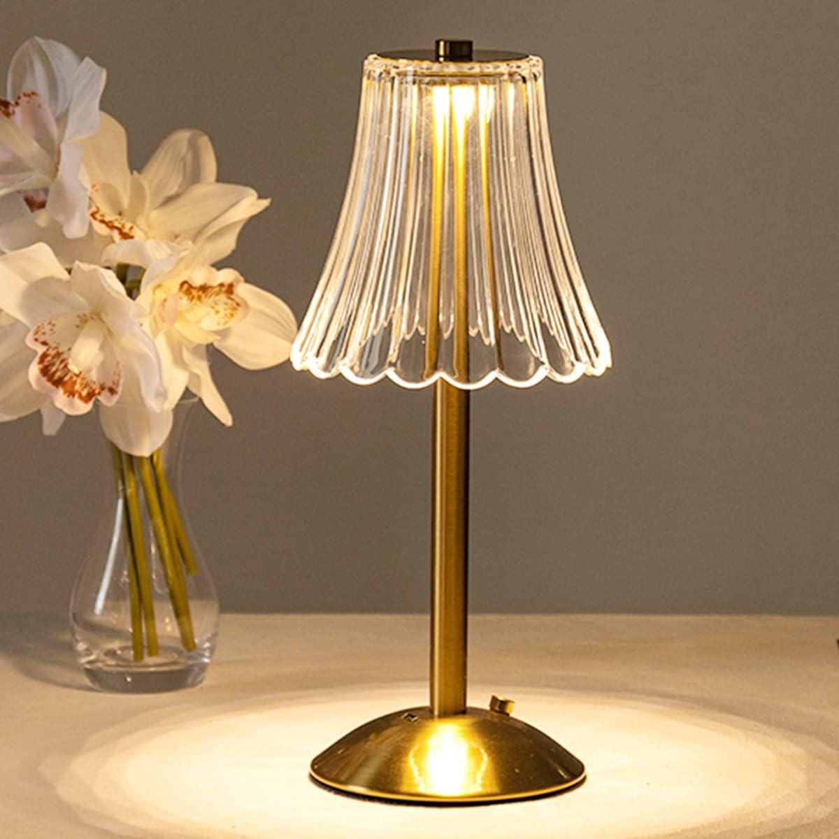 Kabellose Schreibtischlampe, Wiederaufladbare Goldene Schreibtischlampe, Usb-ladefunktion, 3,65 Meter Hohe Led-schreibtischlampe Aus Messing, Eingebauter Dimmer.