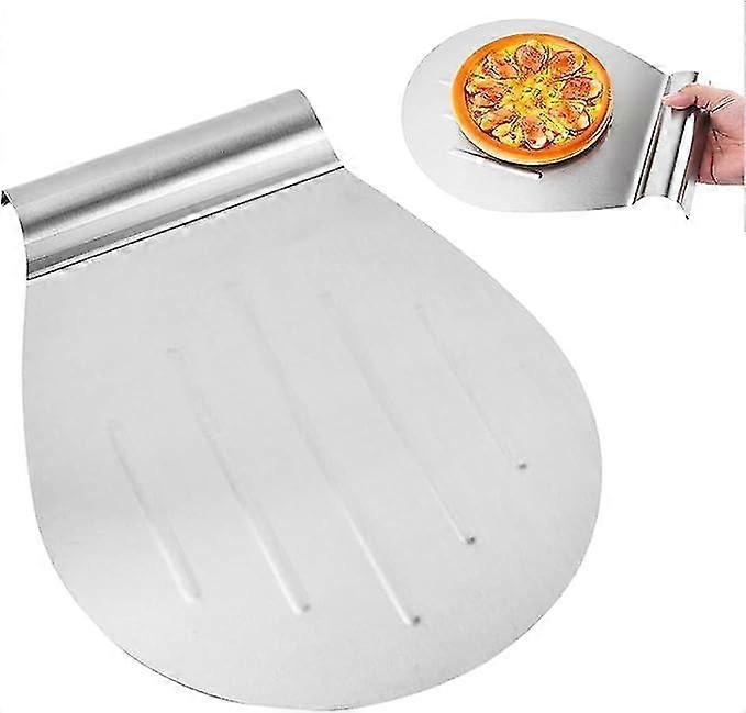Runder Pizzaspatel Aus Edelstahl, Große Spatelfläche, Geeignet Für Brot, Ofen Und Kuchen.