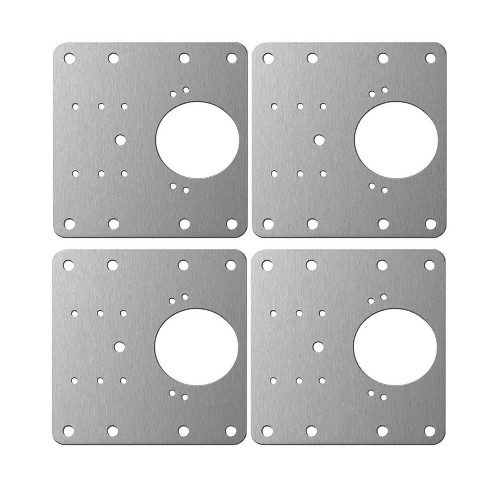 Reparaturbretter Für Möbelscharniere, 9 X 9 Cm, Edelstahl, 4-teiliges Set