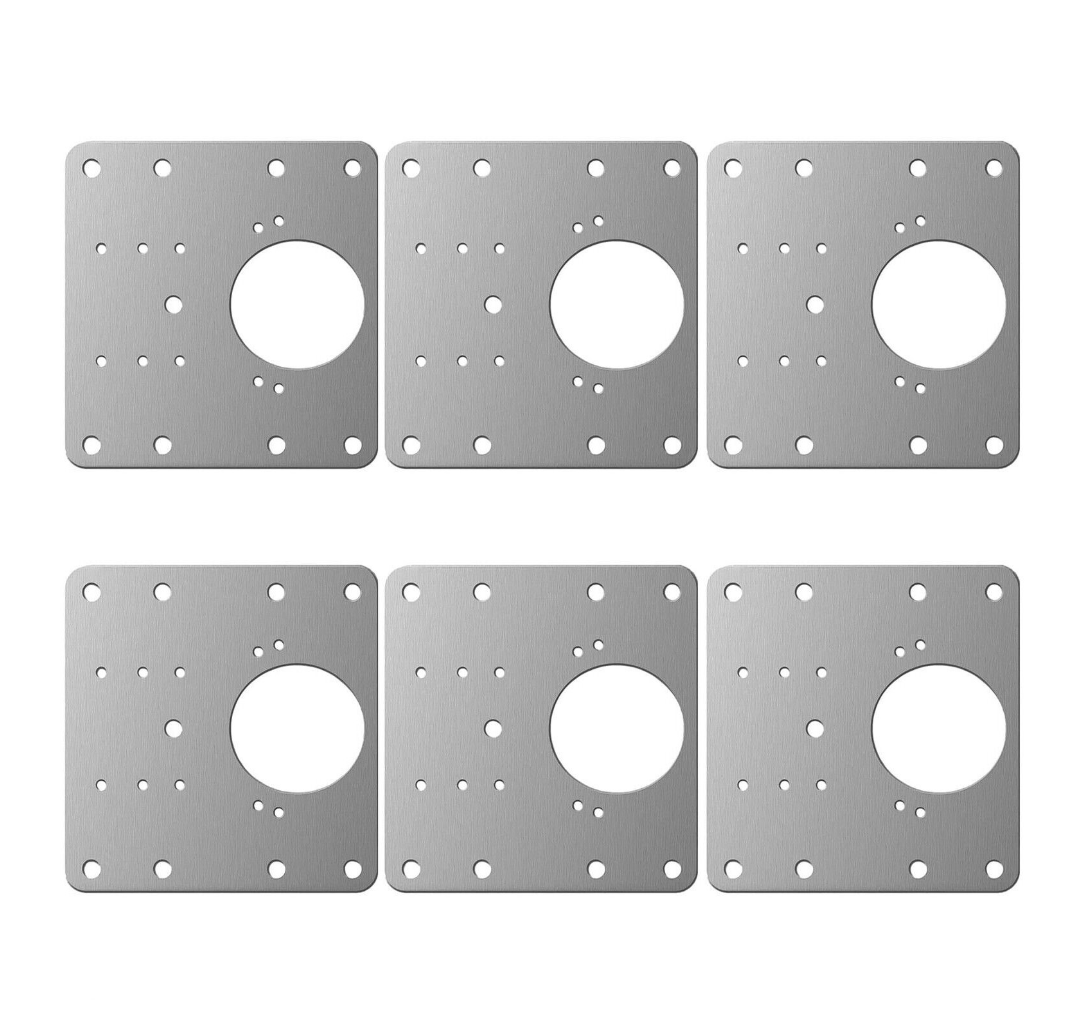 Reparaturbretter Für Möbelscharniere, 9 X 9 Cm, Edelstahl, 6-teiliges Set