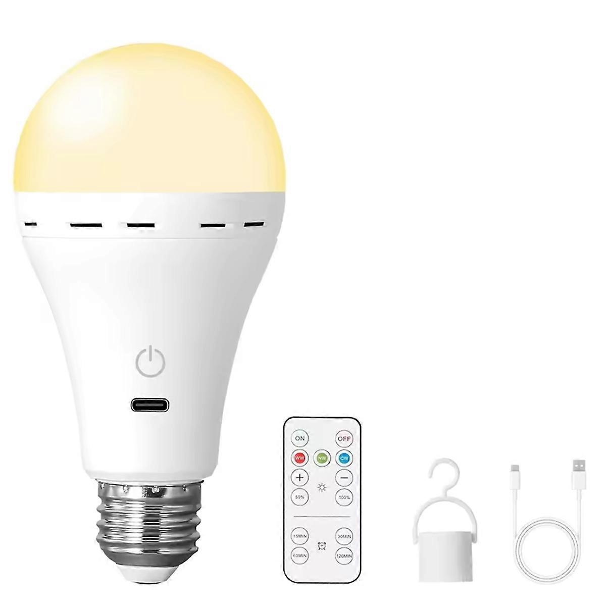 Wiederaufladbare Led-lampe Mit Fernbedienung Und Haken, E26 Smart-farbwechsellampe [zhe]