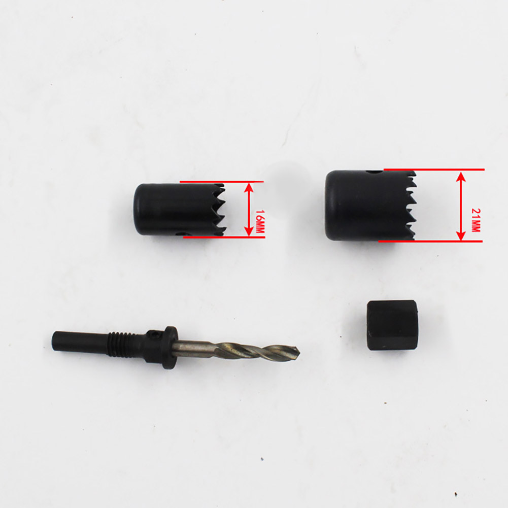 4 Stück Schwarze Metall-lochöffner Für Holzbearbeitung, 16 Mm/21 Mm