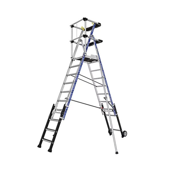 Teleskopische Podestleiter 8 bis 11 Stufen - Max. Arbeitshöhe 4.30m - 2272952