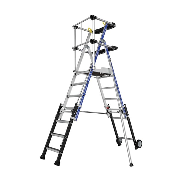 Teleskopische Podestleiter 5 bis 7 Stufen - Max. Arbeitshöhe 3.61m - 2272951
